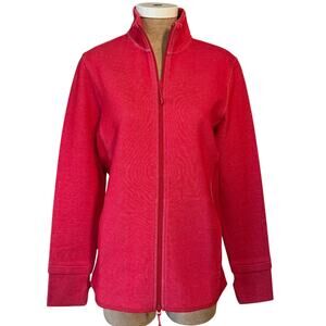 Armani Exchange Reflective Mock Neck Cardigan Red Regular Fit Small 8NZM76 ZJN2Z